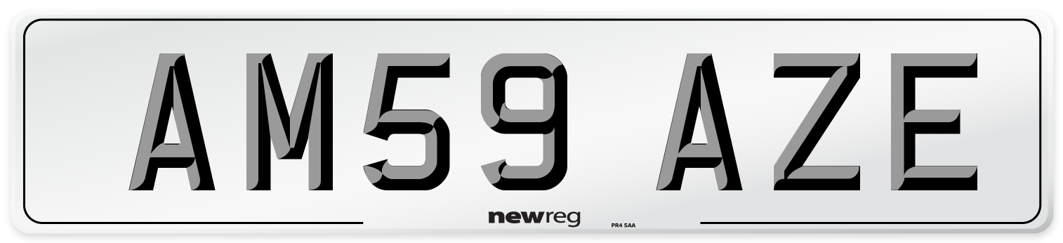 AM59 AZE Number Plate from New Reg